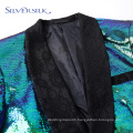 Adult Shawl Collar Reversible Sequins Jacket Men's Coats